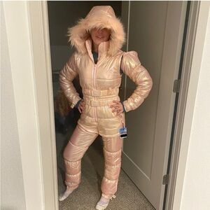 Dolls Kill Club Exx Pastel Pink Ski Suit XS